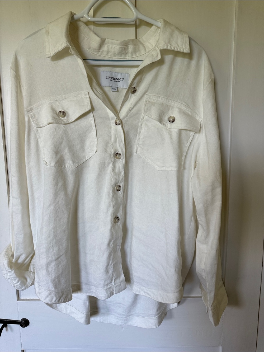 Liverpool Cream Button-Front shirt